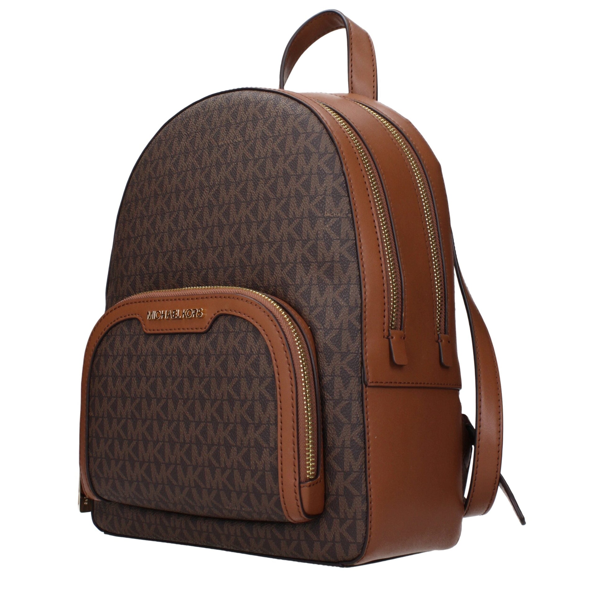 Brown Fabric Backpacks Michael Kors
