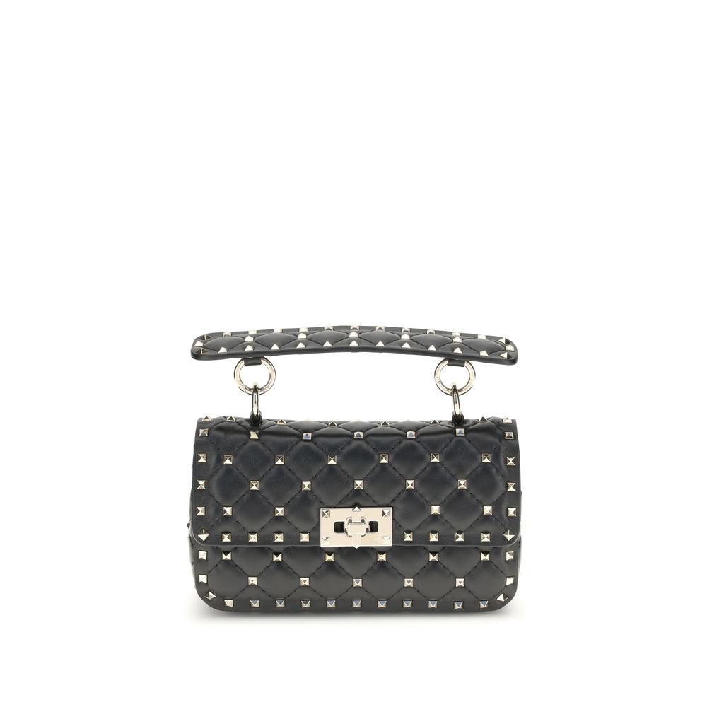 Small Leather Rockstud Spike Handbag Valentino Garavani