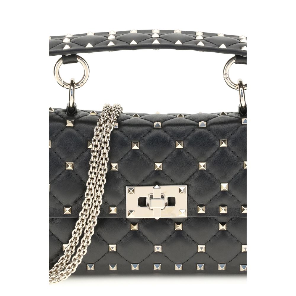 Small Leather Rockstud Spike Handbag Valentino Garavani