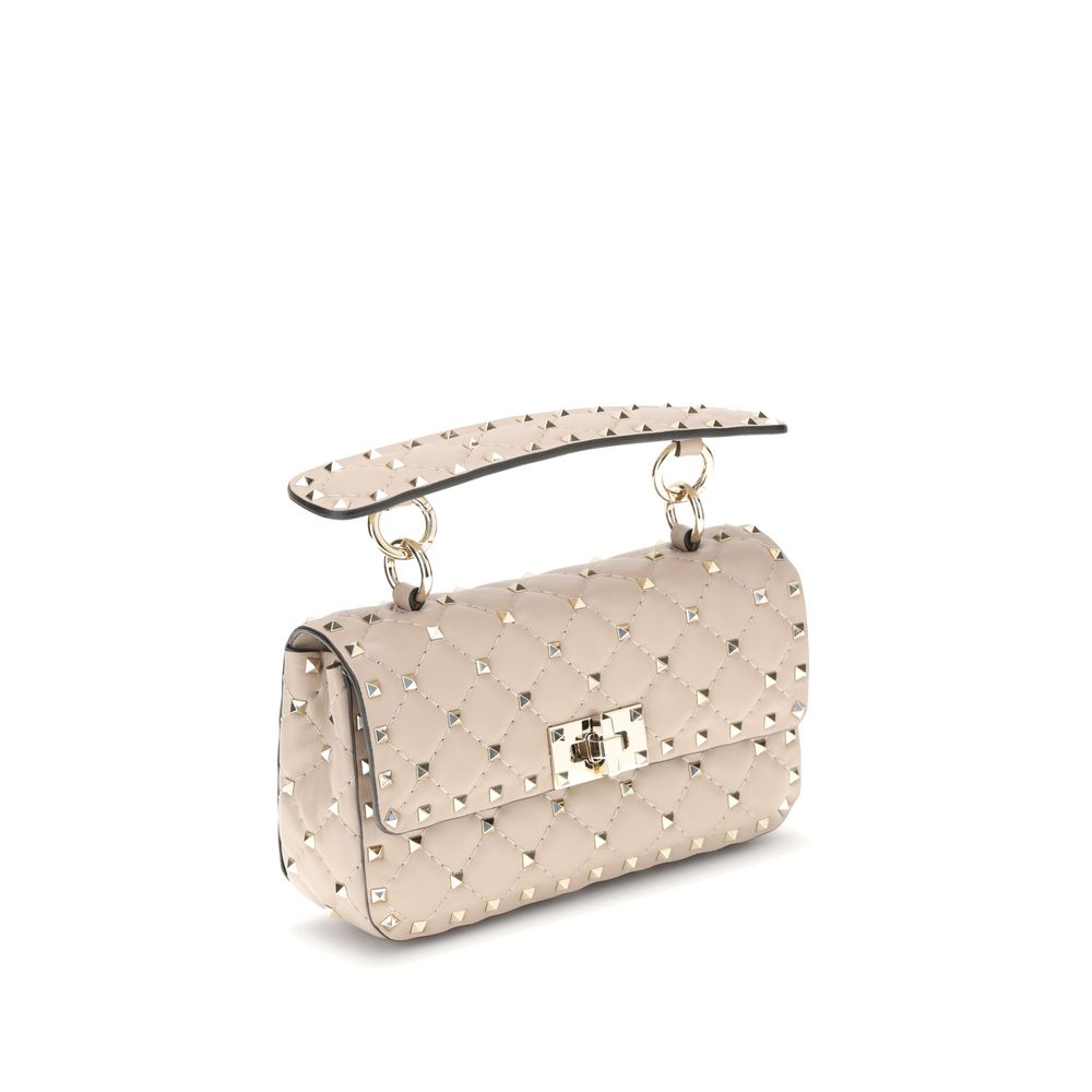 Small Leather Rockstud Spike Handbag Valentino Garavani