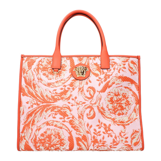 Orange Fabric Shoulder Bags Versace