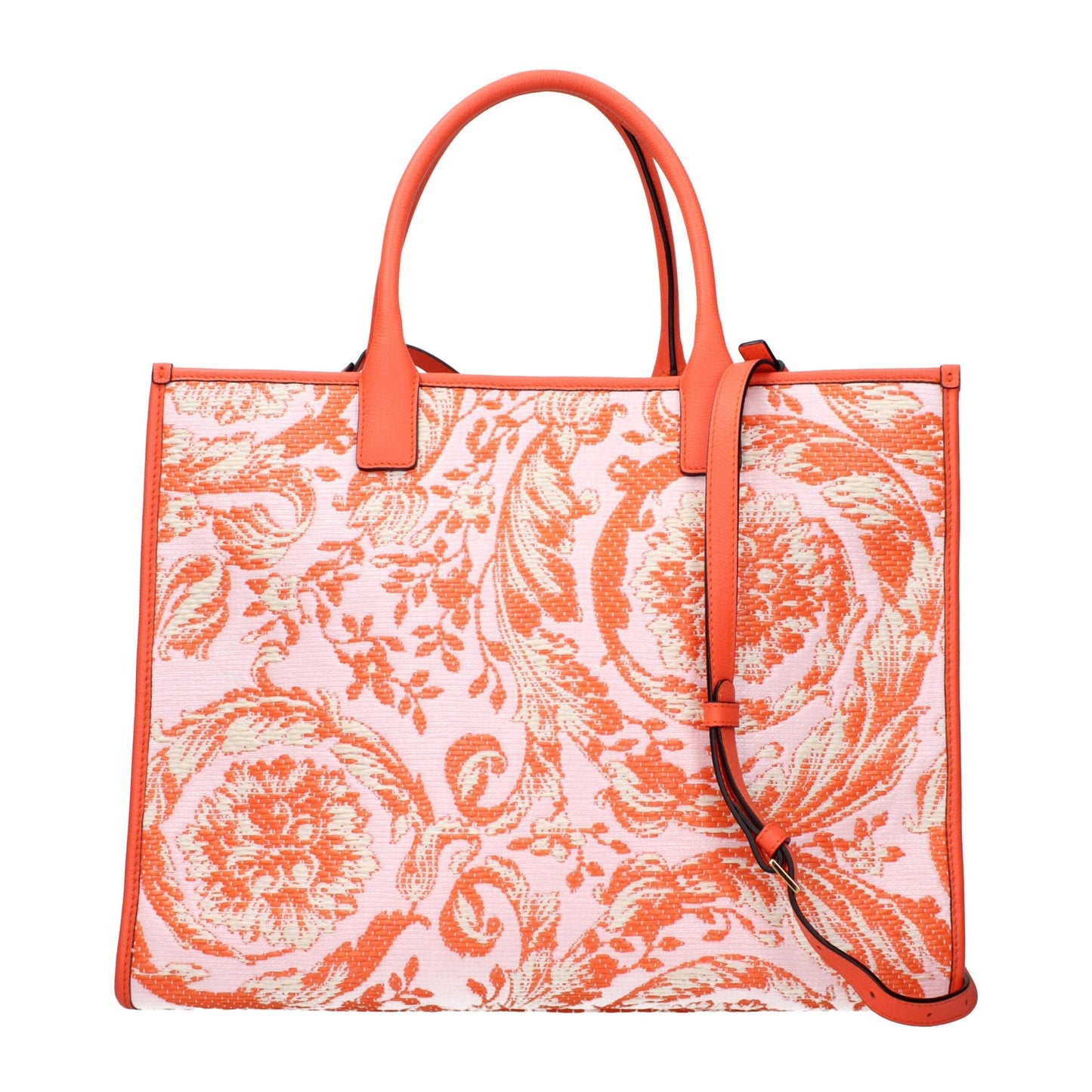 Orange Fabric Shoulder Bags Versace
