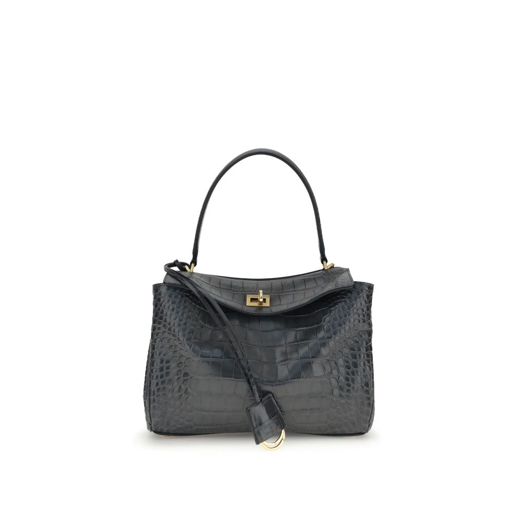 Rodeo Shoulder Bag in crocodile-print leather Balenciaga