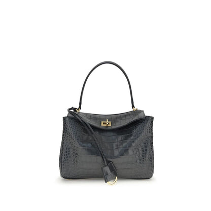 Rodeo Shoulder Bag in crocodile-print leather Balenciaga