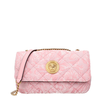 Pink Fabric Shoulder Bags Versace