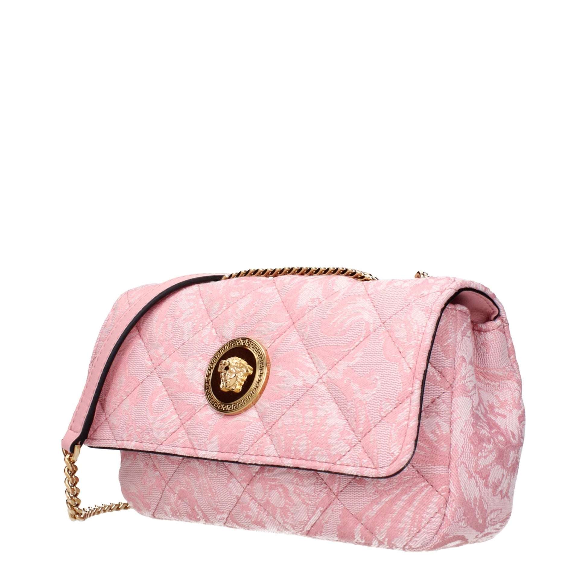 Pink Fabric Shoulder Bags Versace