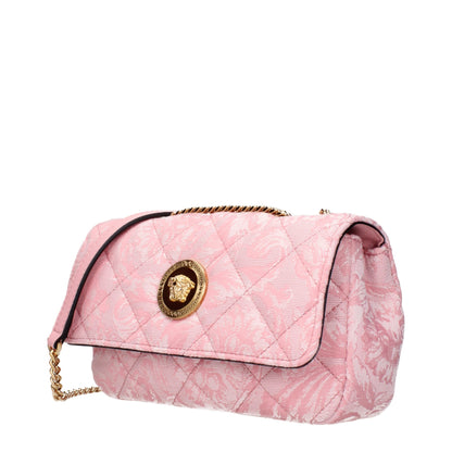 Pink Fabric Shoulder Bags Versace