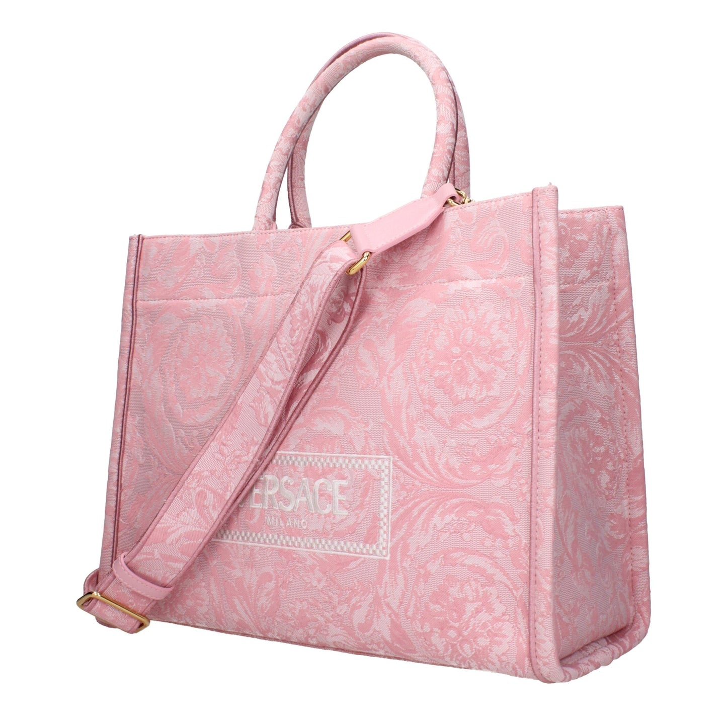 Pink Fabric Handbags Versace