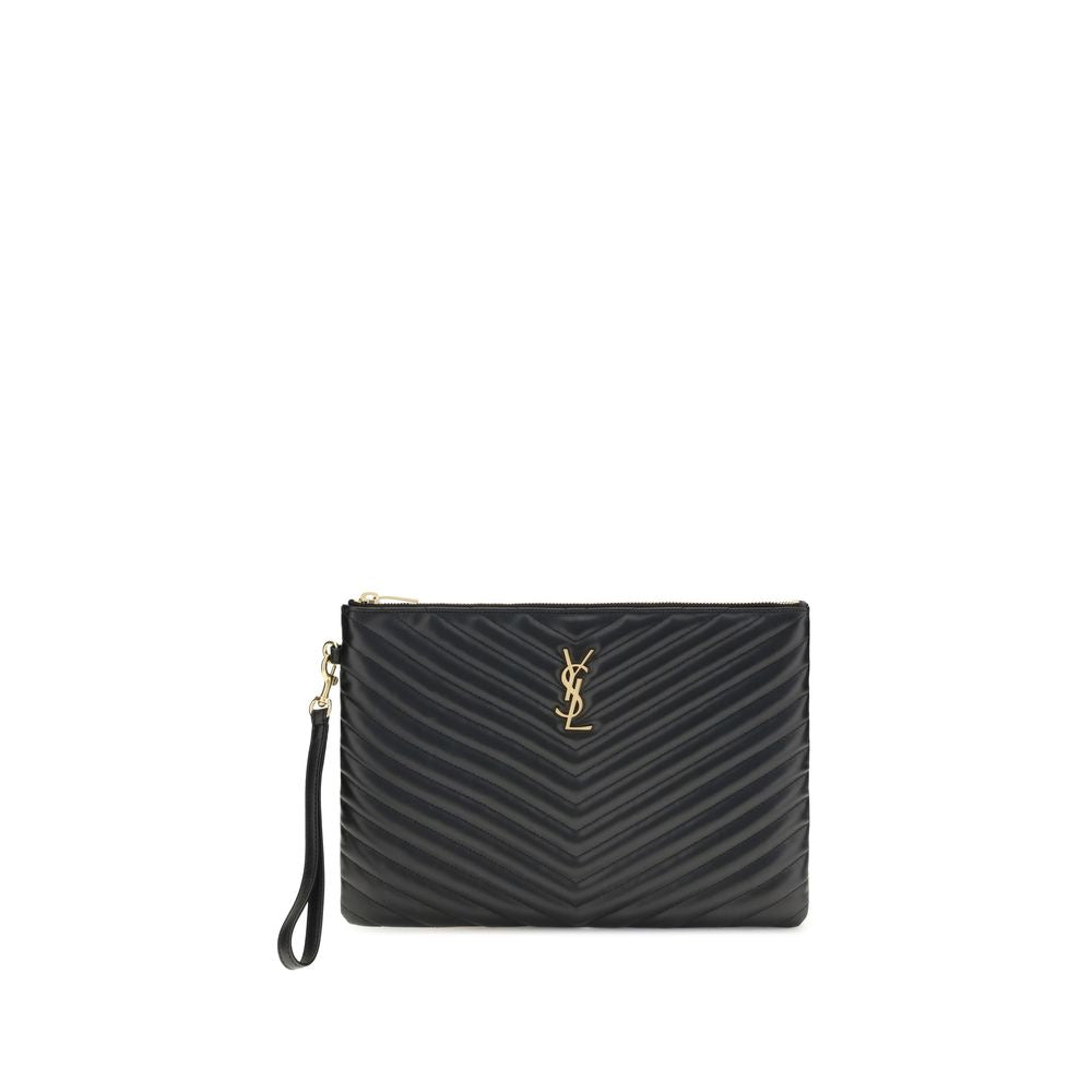 Matelassé leather Pouch Saint Laurent