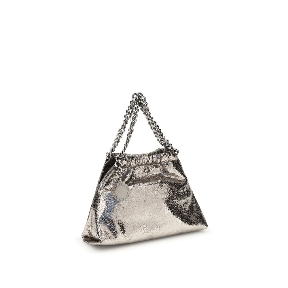Metallic crackle-effect Falabella Shoulder Bag Stella McCartney