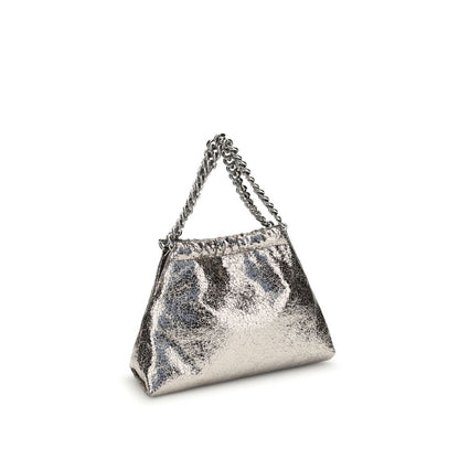 Metallic crackle-effect Falabella Shoulder Bag Stella McCartney