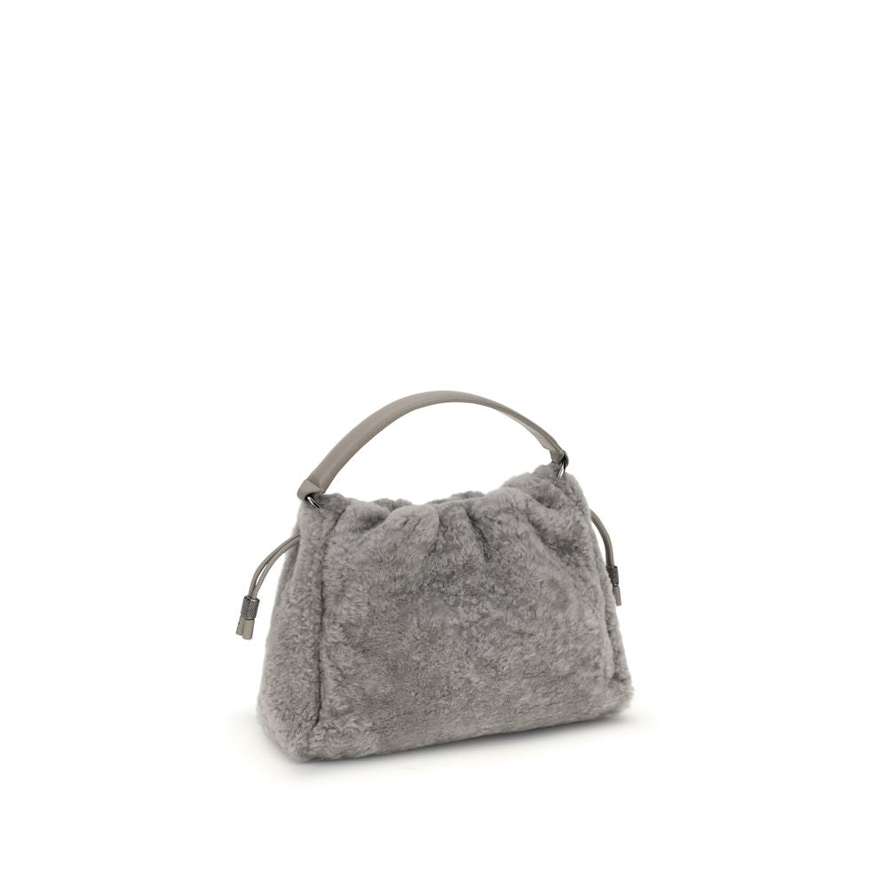 Small shearling Mellow Shoulder Bag Brunello Cucinelli