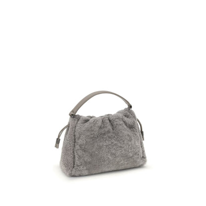 Small shearling Mellow Shoulder Bag Brunello Cucinelli