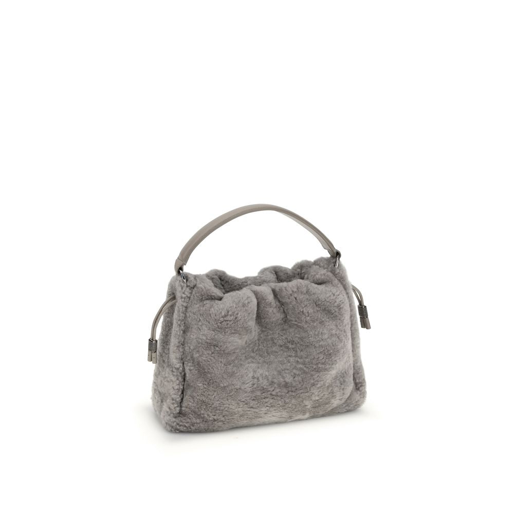 Small shearling Mellow Shoulder Bag Brunello Cucinelli
