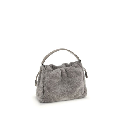 Small shearling Mellow Shoulder Bag Brunello Cucinelli