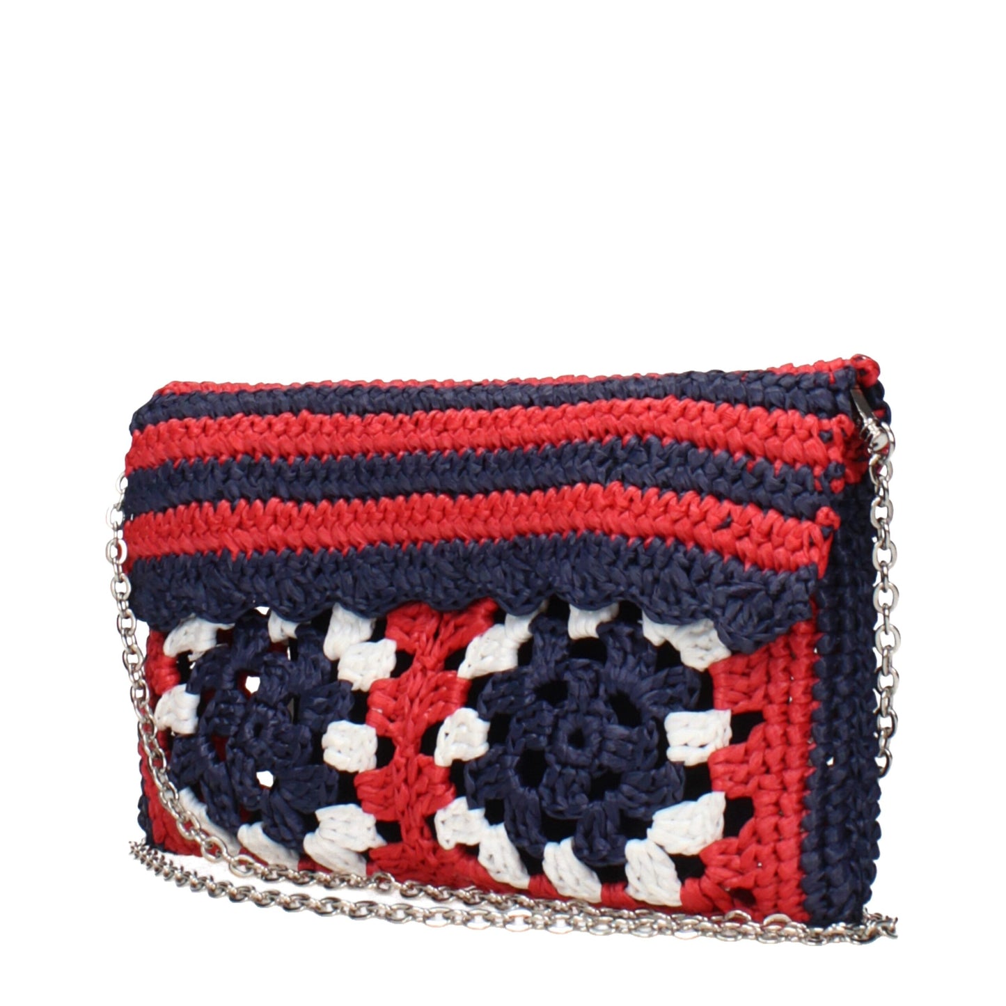 Multicolor Raffia Clutch Bags