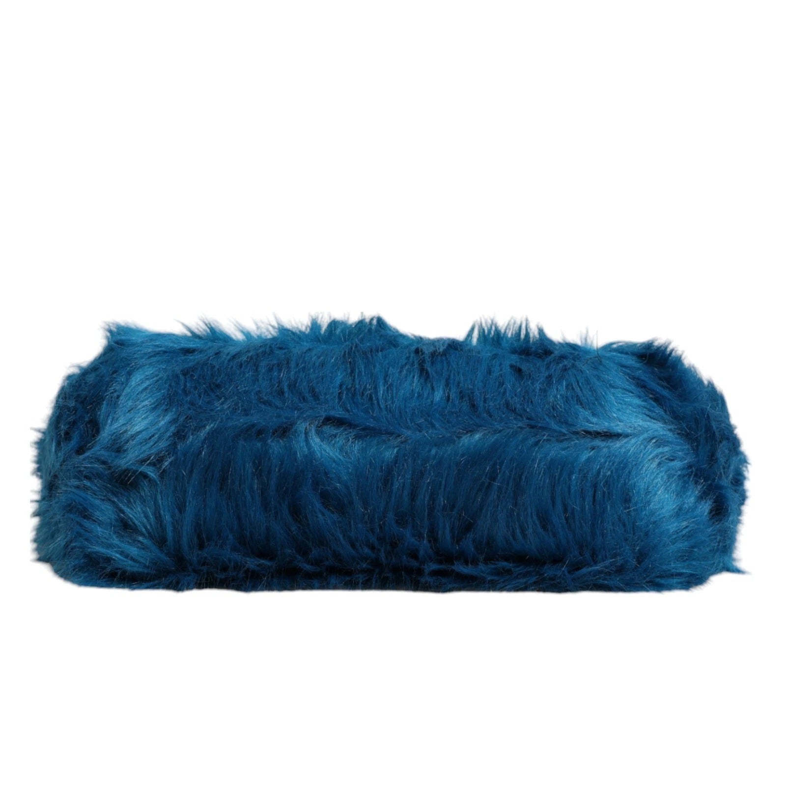 Blue Fur Logo Plaque Double Handle Shoulder Bag Dolce & Gabbana