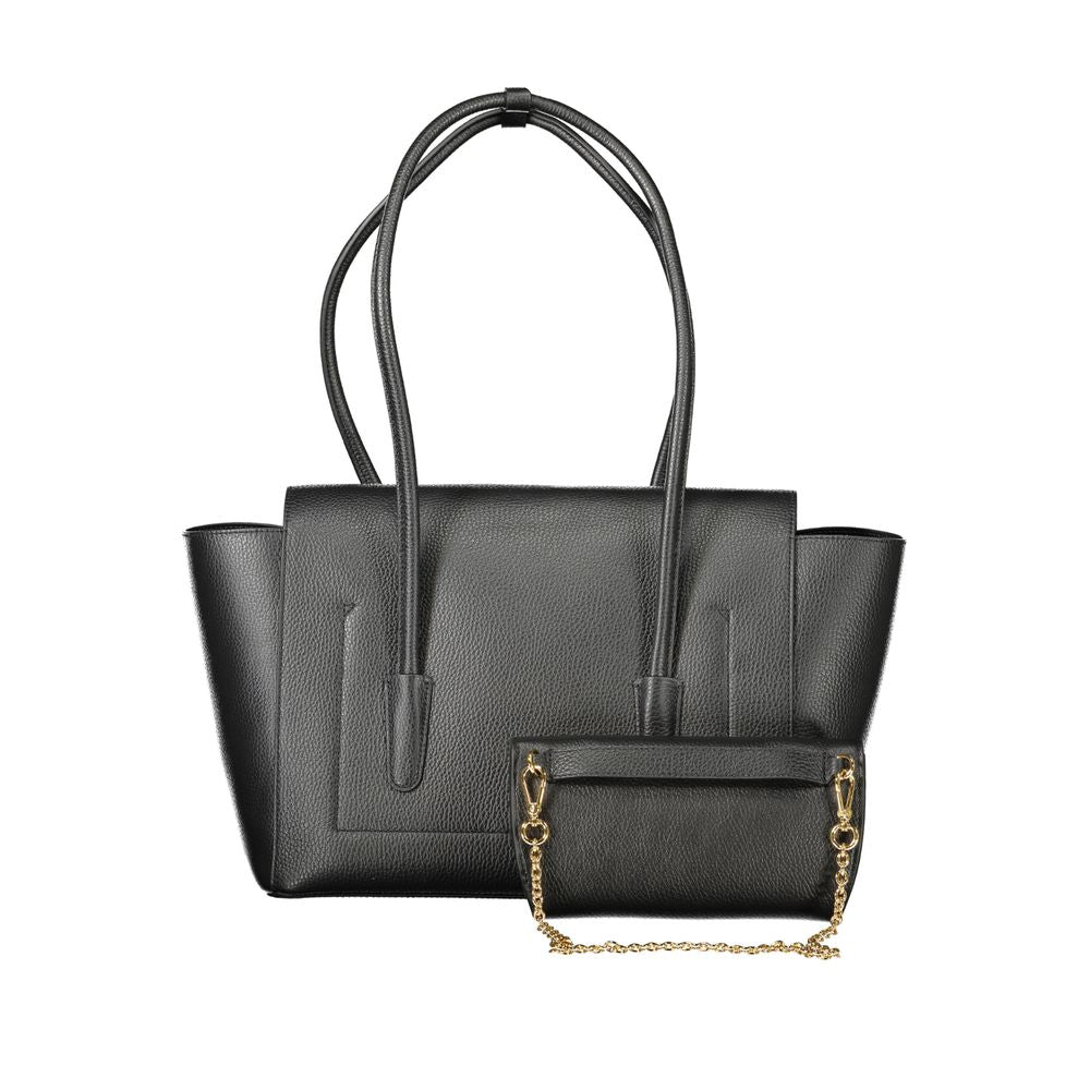 Black Leather Women Handbag Coccinelle