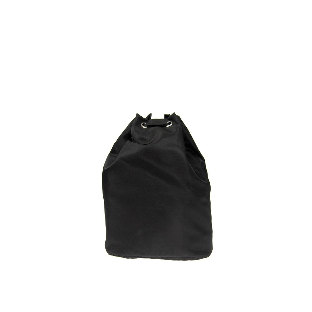 Nylon and Leather Drawstring Pouch