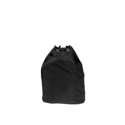 Nylon and Leather Drawstring Pouch