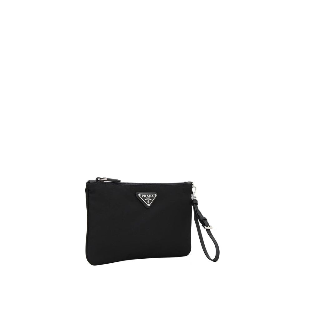 Nylon Saffiano Wristlet Pouch