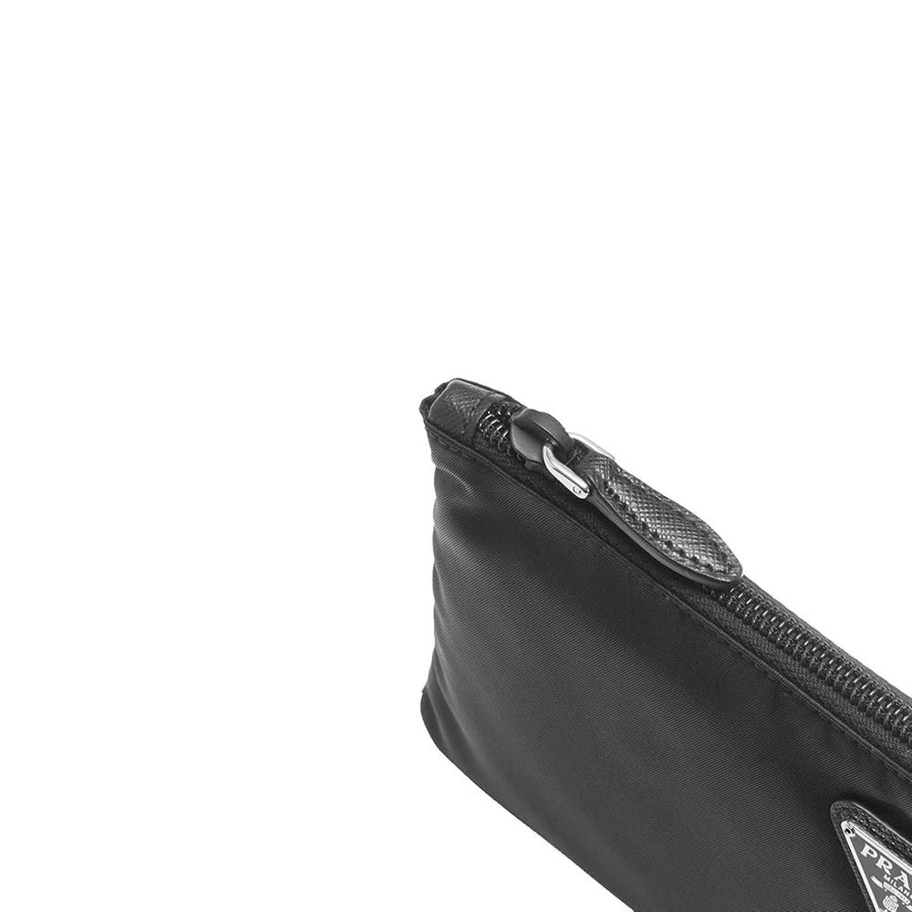 Nylon Saffiano Wristlet Pouch