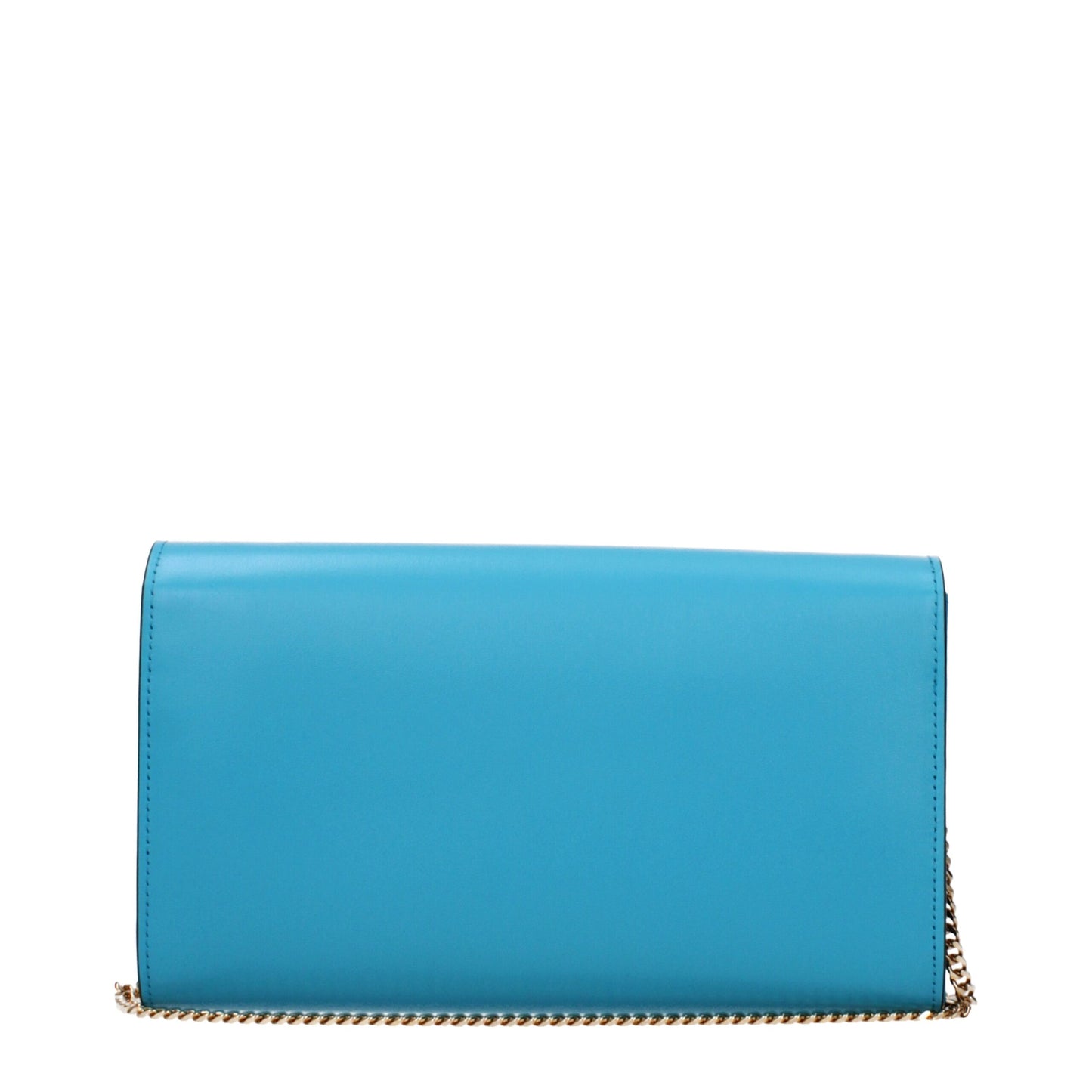 Light Blue Leather Clutch Bags