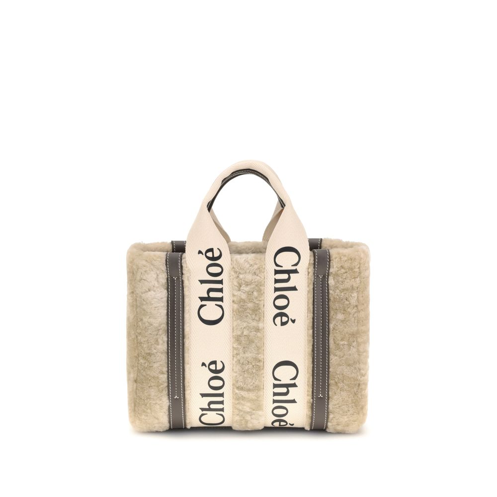 Small Woody Shearling Tote Bag