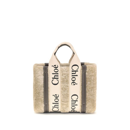 Small Woody Shearling Tote Bag