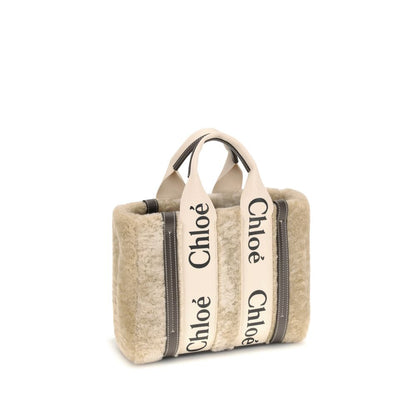 Small Woody Shearling Tote Bag